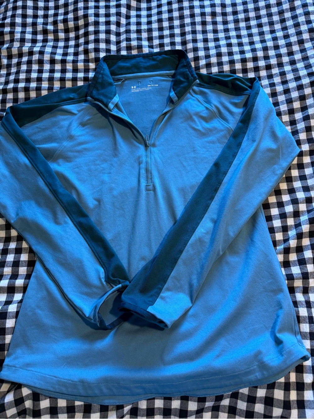 Under Armour Teal & Navy Quarter-Zip Performance Top